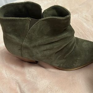 Olive Green Booties